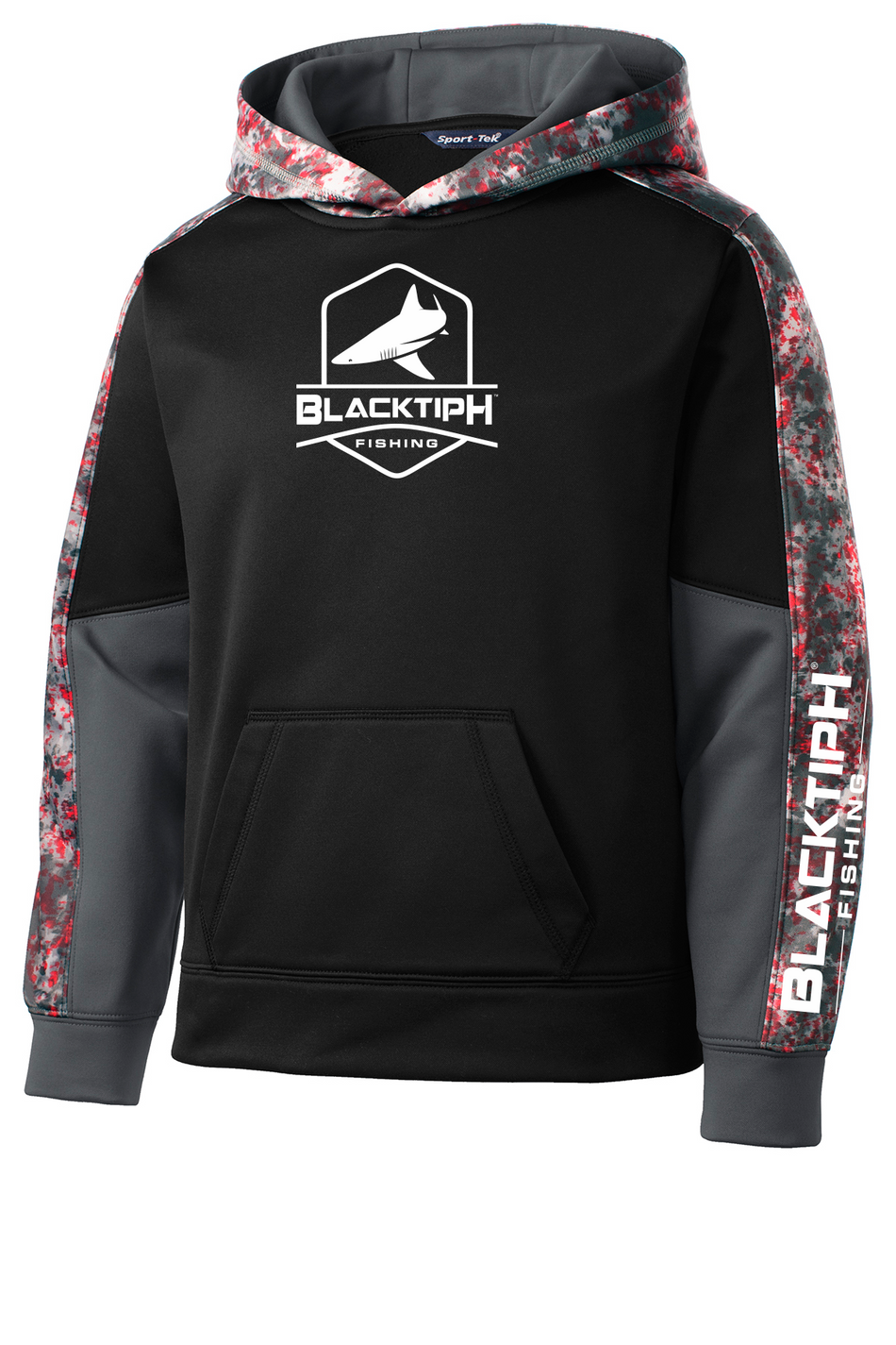 Deep Red Youth Mineral Freeze Fleece Hooded Pullover