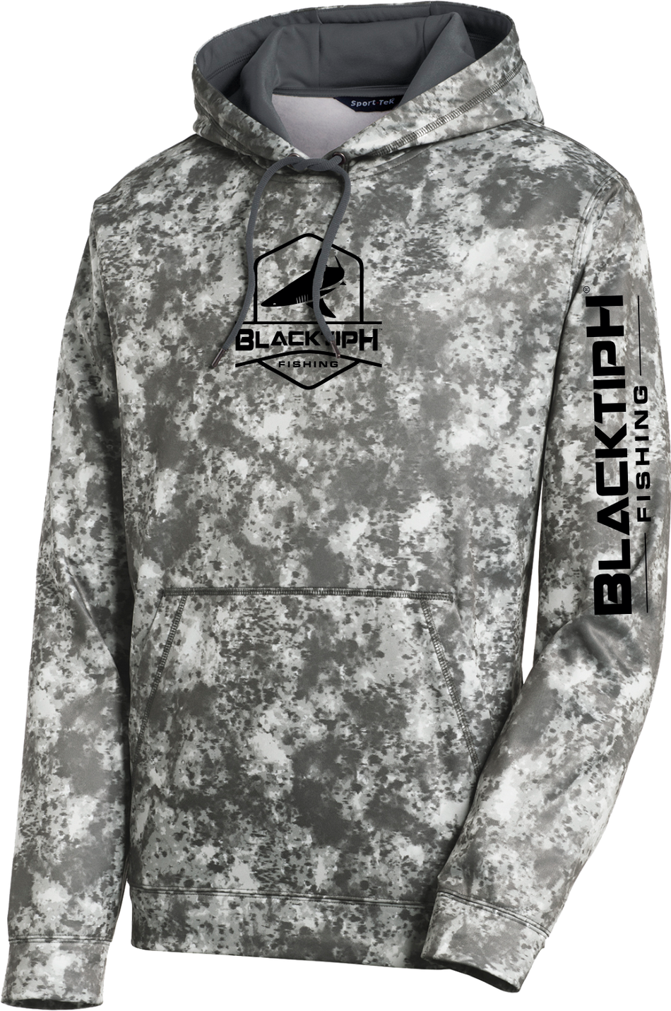 Dark Smoke Grey Mineral Freeze Fleece Hooded Pullover
