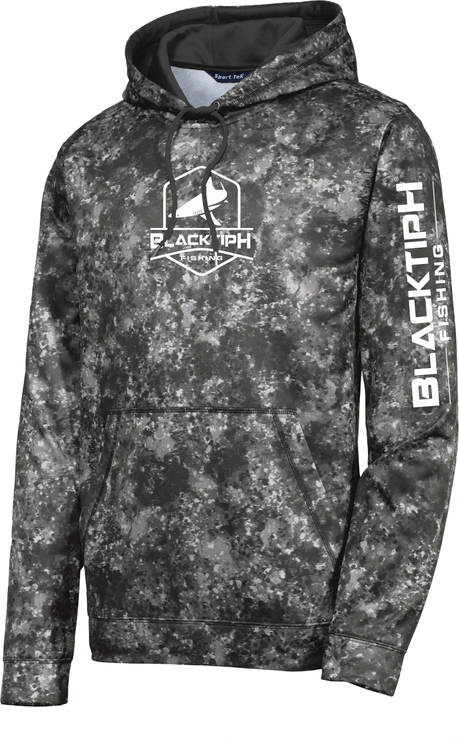 Black Mineral Freeze Fleece Hooded Pullover
