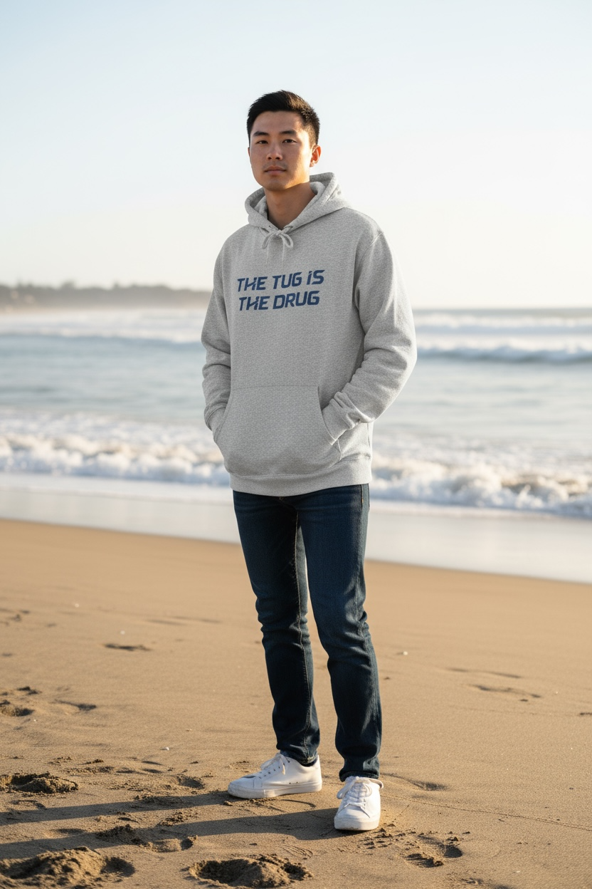 The Tug Is The Drug Unisex Heavy Blend™ Hooded Sweatshirt