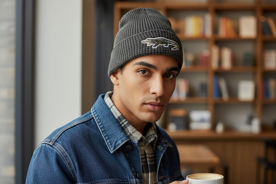 Get Tight Gear Waffle Beanie – Charcoal – Alligator