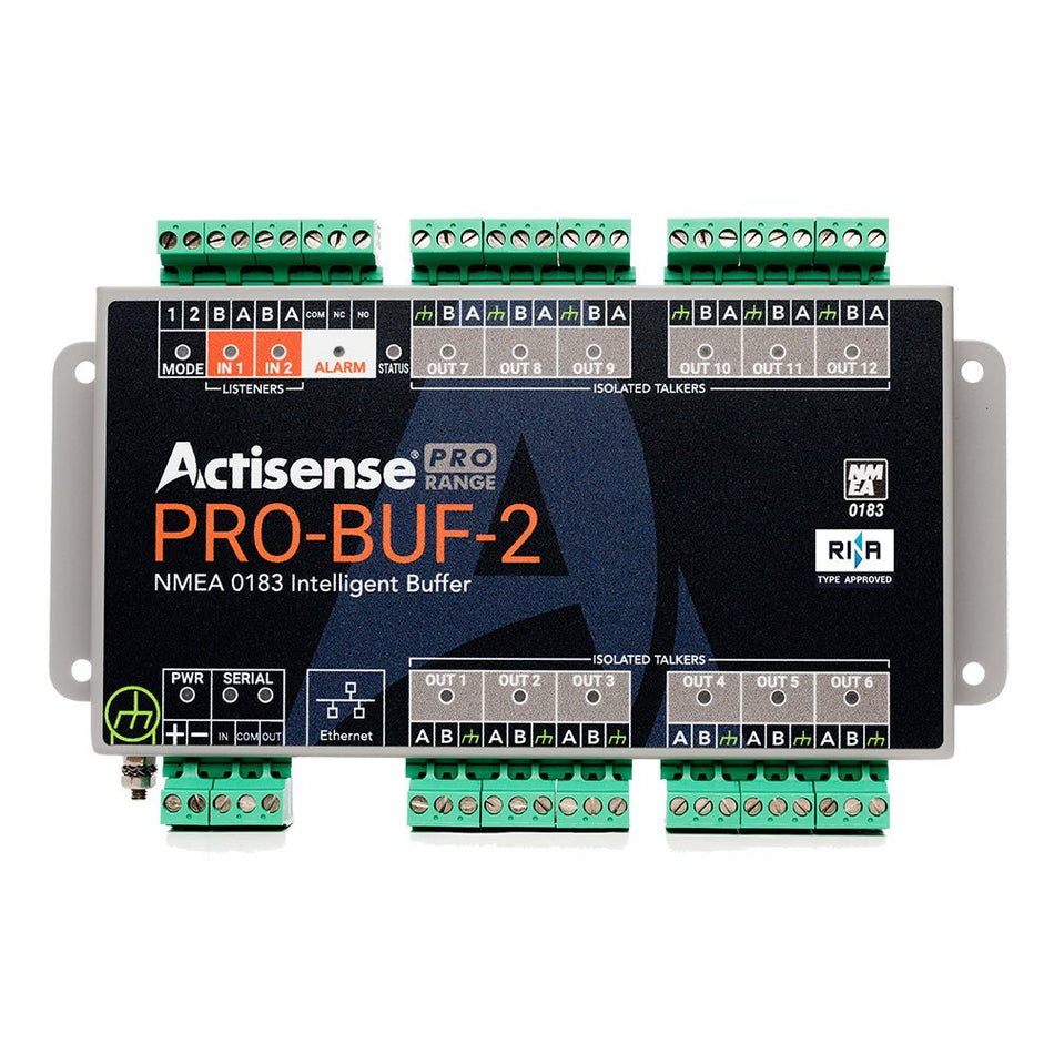 Actisense PRO NMEA 0183 Buffer - 2 OPTO Inputs, 12 ISO - Drive Outputs, Serial Port, Ethernet Port, Pluggable Screw Terminal - Get Tight Gear