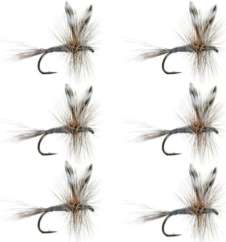 Adams Classic Dry Fly - 6 Flies - Hook Size 12 - Get Tight Gear