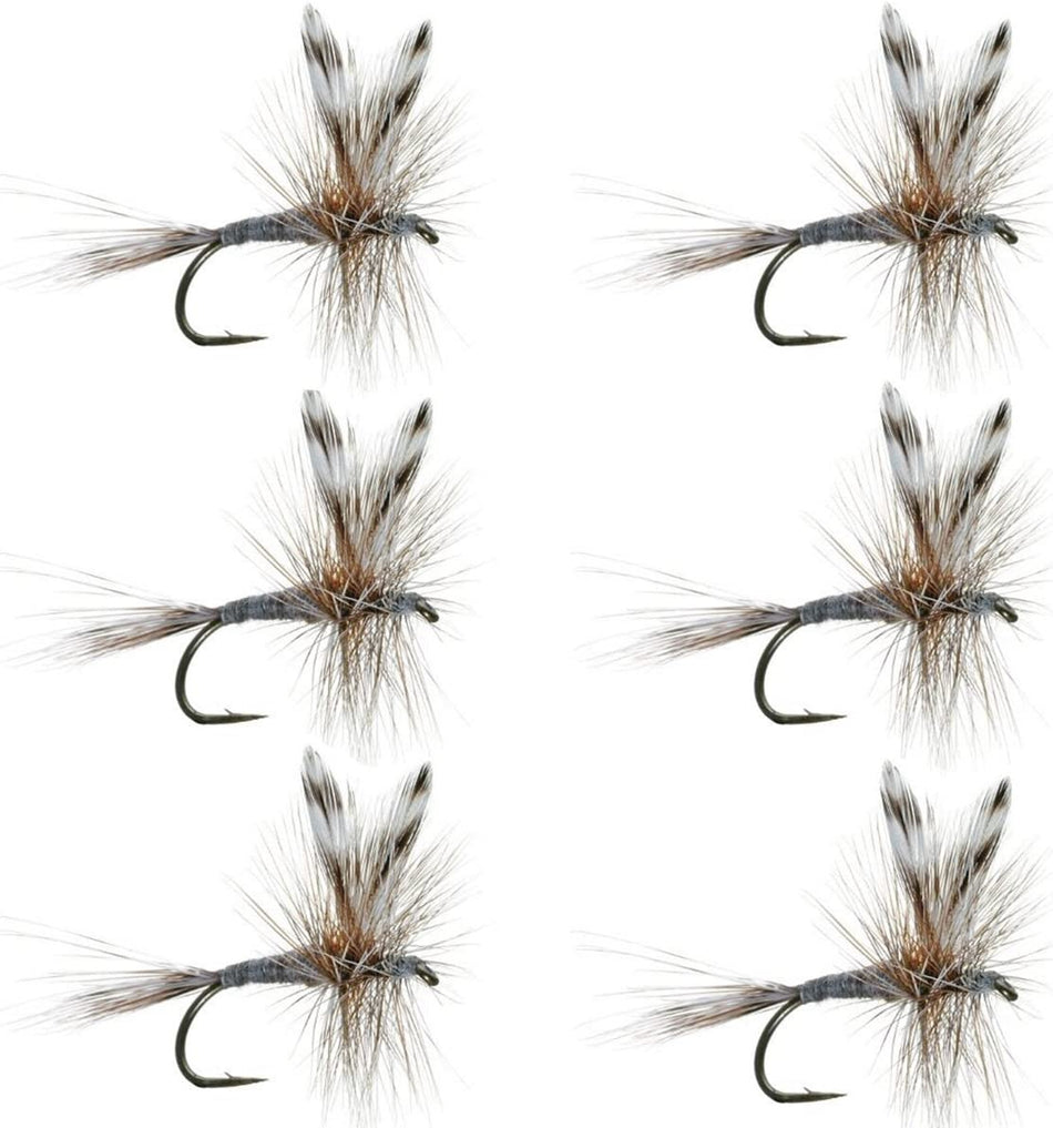 Adams Classic Dry Fly - 6 Flies - Hook Size 12 - Get Tight Gear