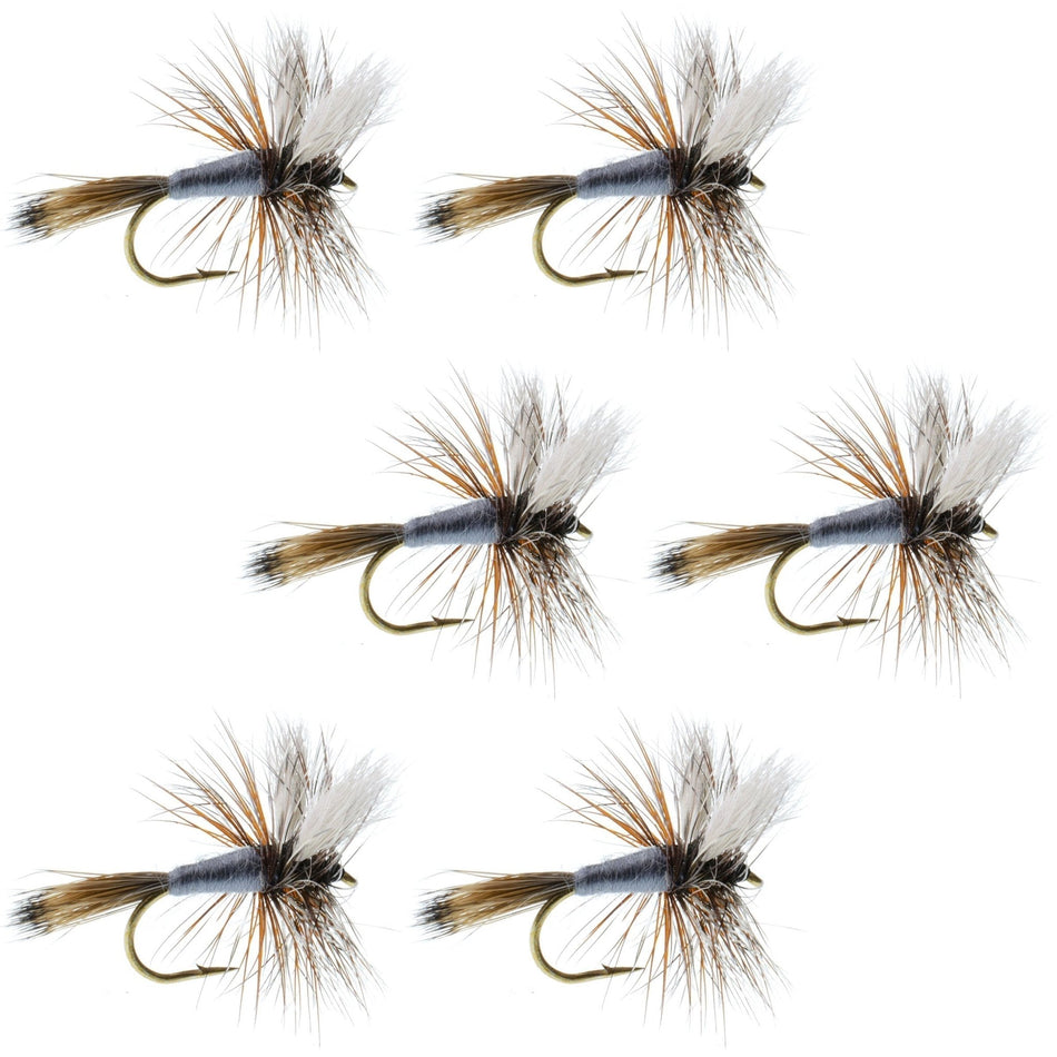 Adams Wulff Classic Dry Fly - 6 Flies - Hook Size 8 - Get Tight Gear