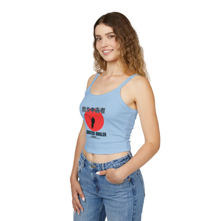 Addicted Angler Spaghetti Strap Tank Top - Perfect for Fishing Enthusiasts - Get Tight Gear