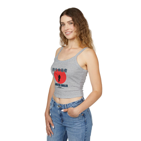 Addicted Angler Spaghetti Strap Tank Top - Perfect for Fishing Enthusiasts - Get Tight Gear