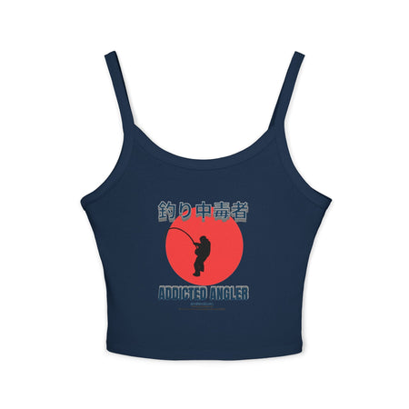 Addicted Angler Spaghetti Strap Tank Top - Perfect for Fishing Enthusiasts - Get Tight Gear