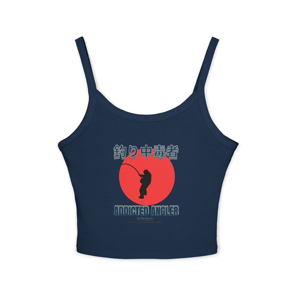Addicted Angler Spaghetti Strap Tank Top - Perfect for Fishing Enthusiasts - Get Tight Gear