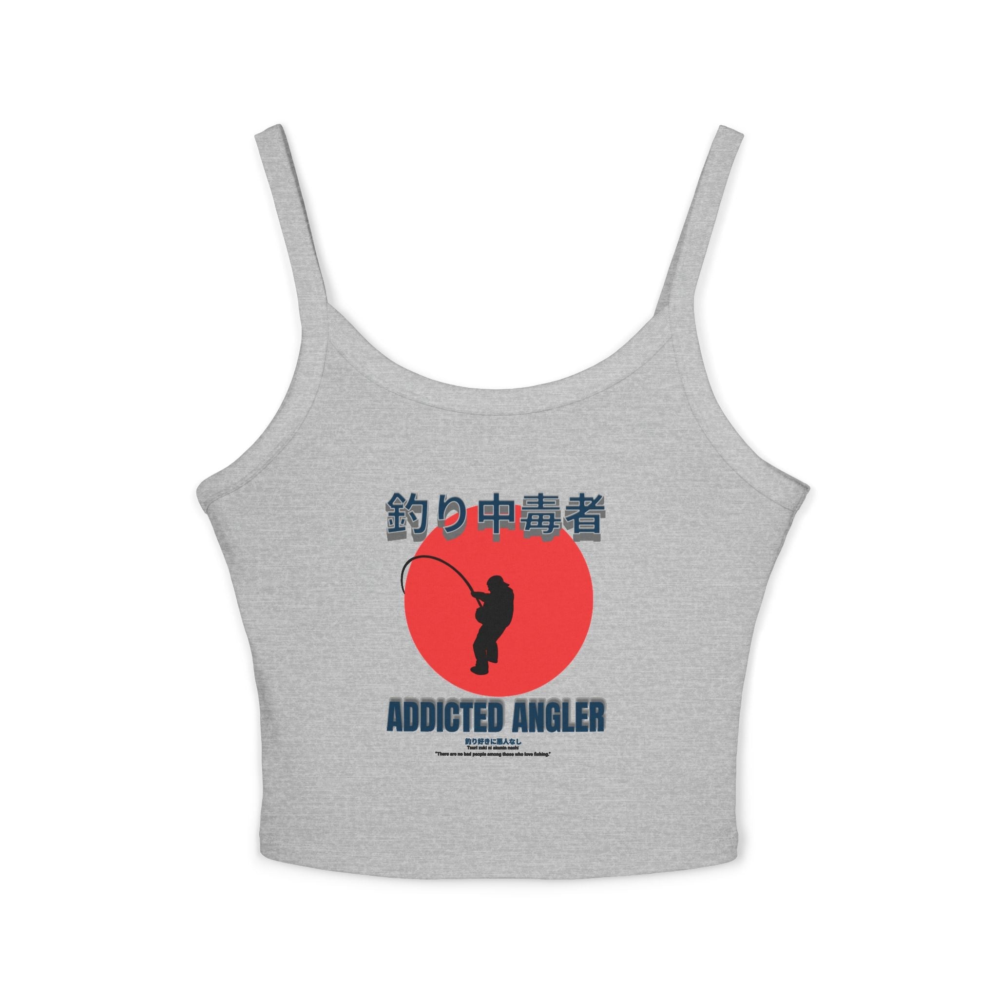 Addicted Angler Spaghetti Strap Tank Top - Perfect for Fishing Enthusiasts - Get Tight Gear