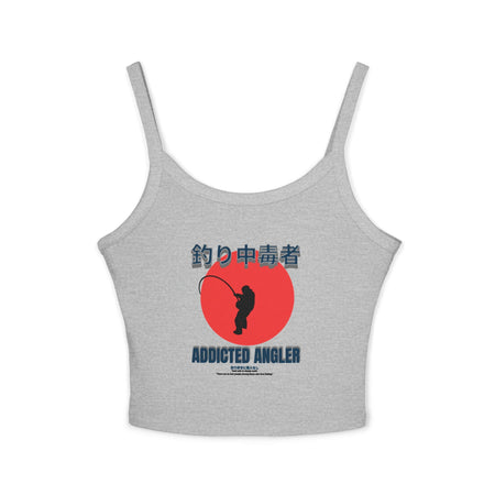Addicted Angler Spaghetti Strap Tank Top - Perfect for Fishing Enthusiasts - Get Tight Gear