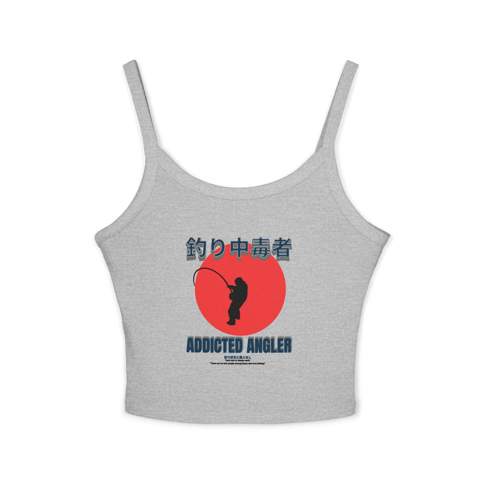 Addicted Angler Spaghetti Strap Tank Top - Perfect for Fishing Enthusiasts - Get Tight Gear