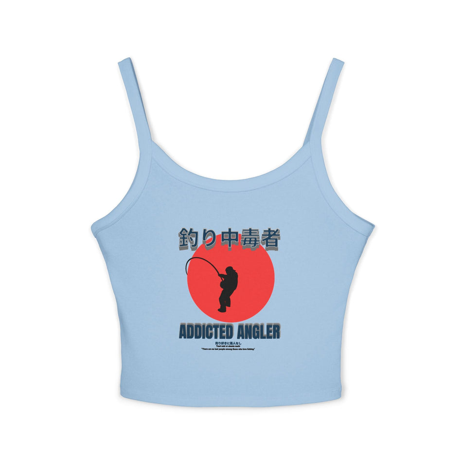 Addicted Angler Spaghetti Strap Tank Top - Perfect for Fishing Enthusiasts - Get Tight Gear