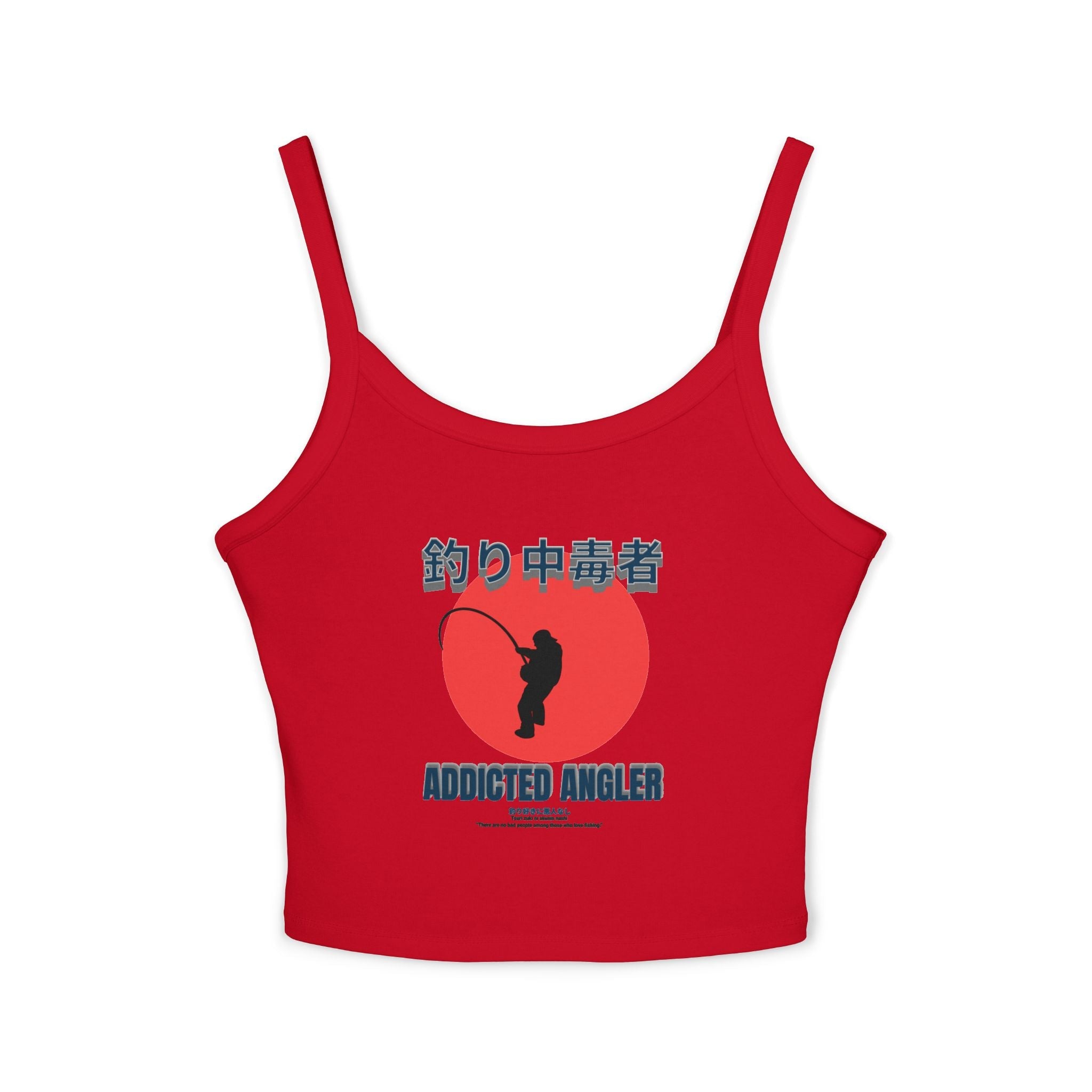 Addicted Angler Spaghetti Strap Tank Top - Perfect for Fishing Enthusiasts - Get Tight Gear