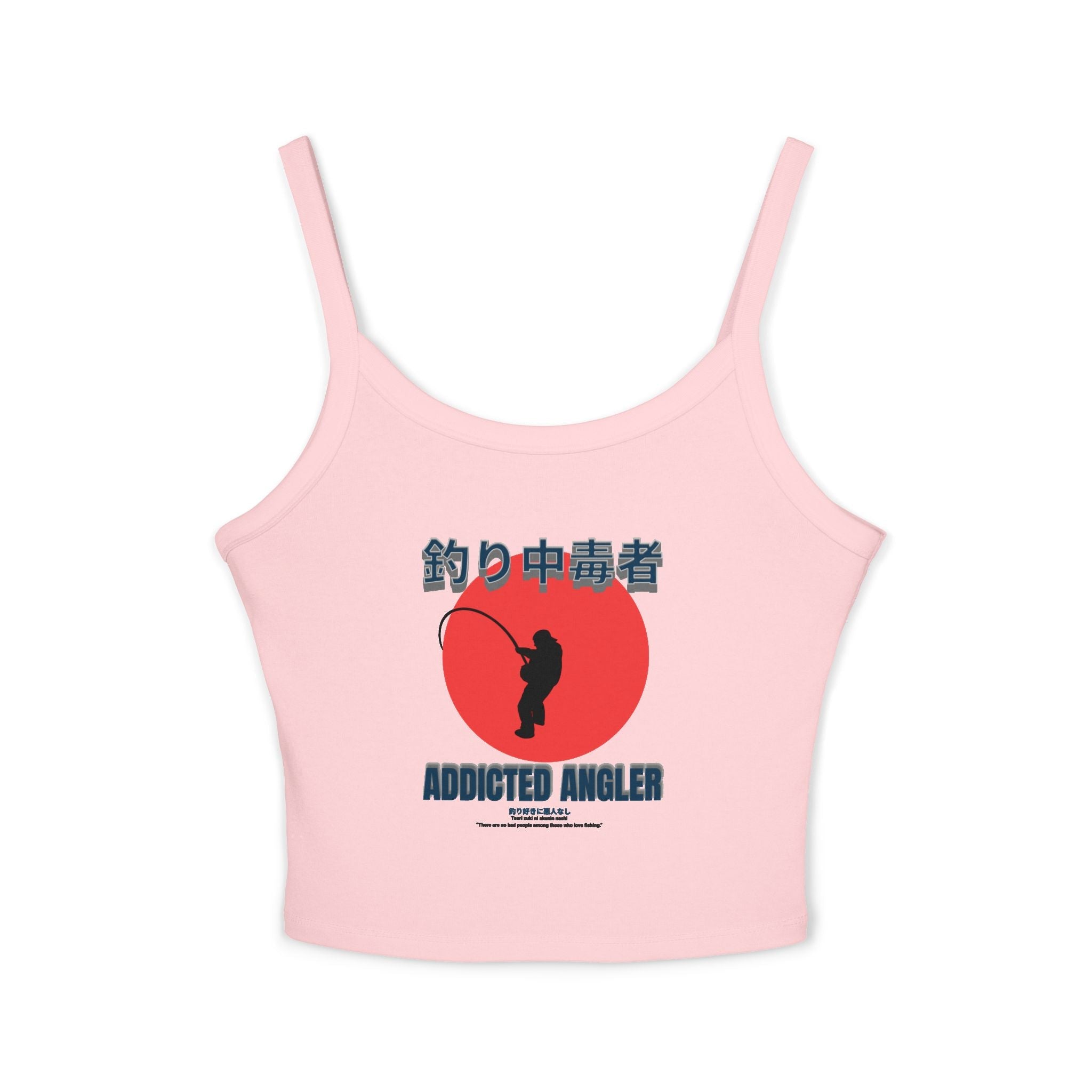 Addicted Angler Spaghetti Strap Tank Top - Perfect for Fishing Enthusiasts - Get Tight Gear