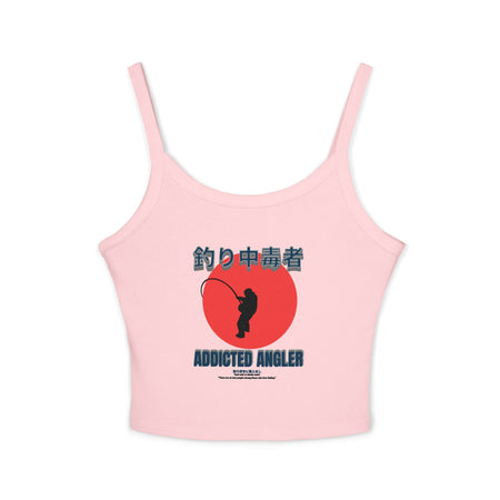 Addicted Angler Spaghetti Strap Tank Top - Perfect for Fishing Enthusiasts - Get Tight Gear