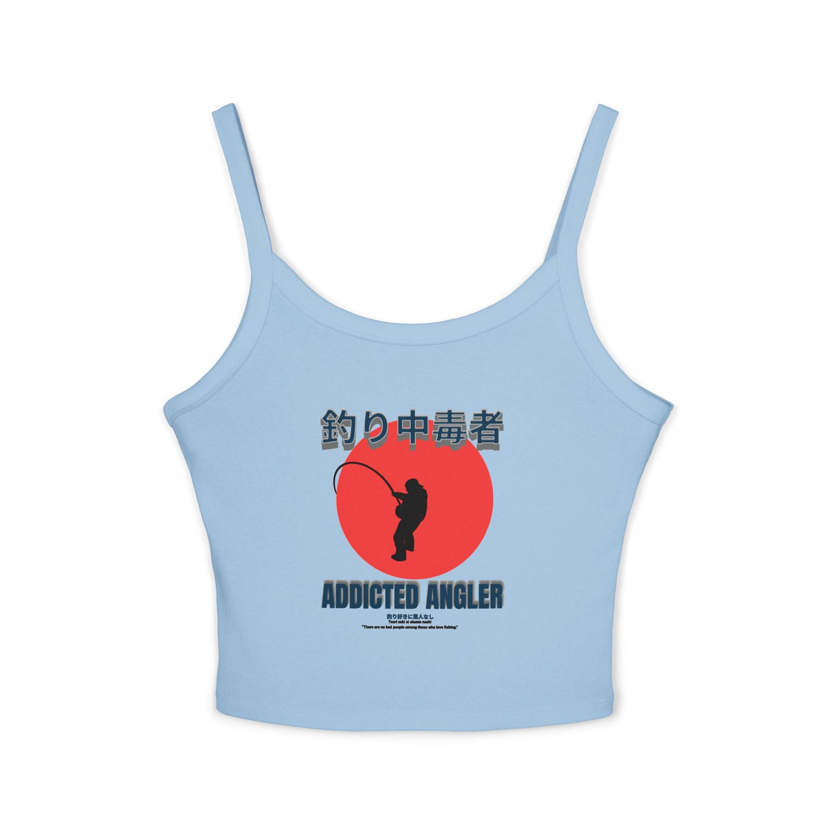Addicted Angler Spaghetti Strap Tank Top - Perfect for Fishing Enthusiasts - Get Tight Gear