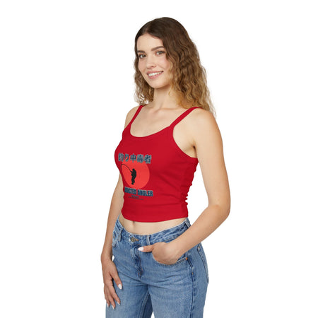 Addicted Angler Spaghetti Strap Tank Top - Perfect for Fishing Enthusiasts - Get Tight Gear