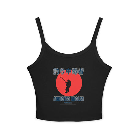 Addicted Angler Spaghetti Strap Tank Top - Perfect for Fishing Enthusiasts - Get Tight Gear
