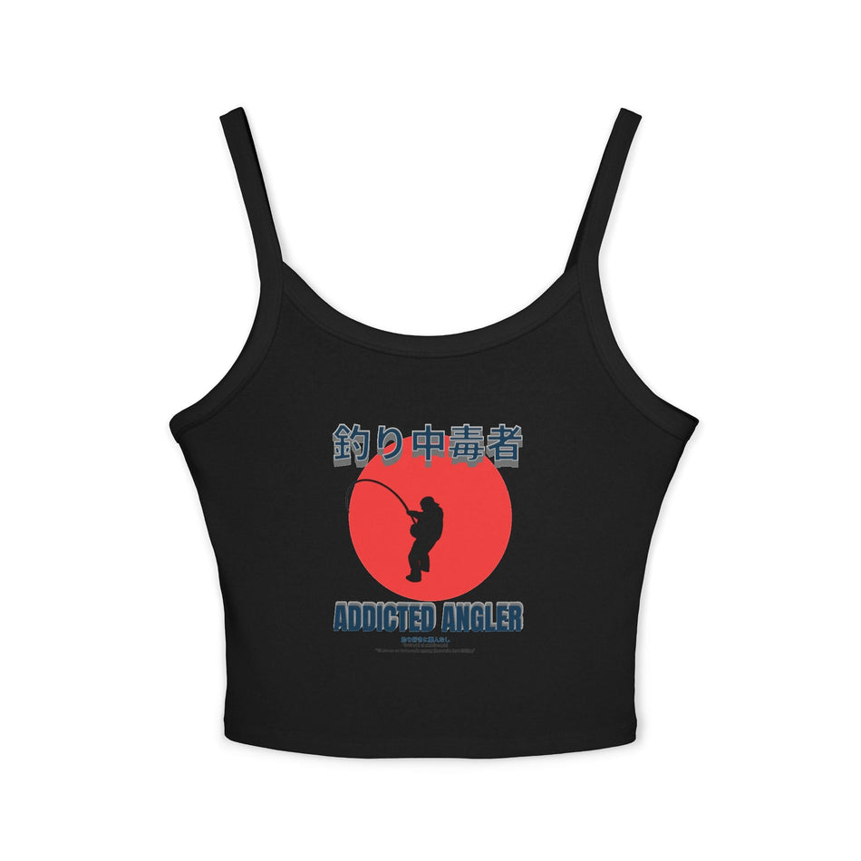 Addicted Angler Spaghetti Strap Tank Top - Perfect for Fishing Enthusiasts - Get Tight Gear