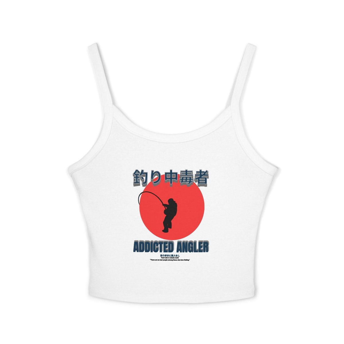 Addicted Angler Spaghetti Strap Tank Top - Perfect for Fishing Enthusiasts - Get Tight Gear