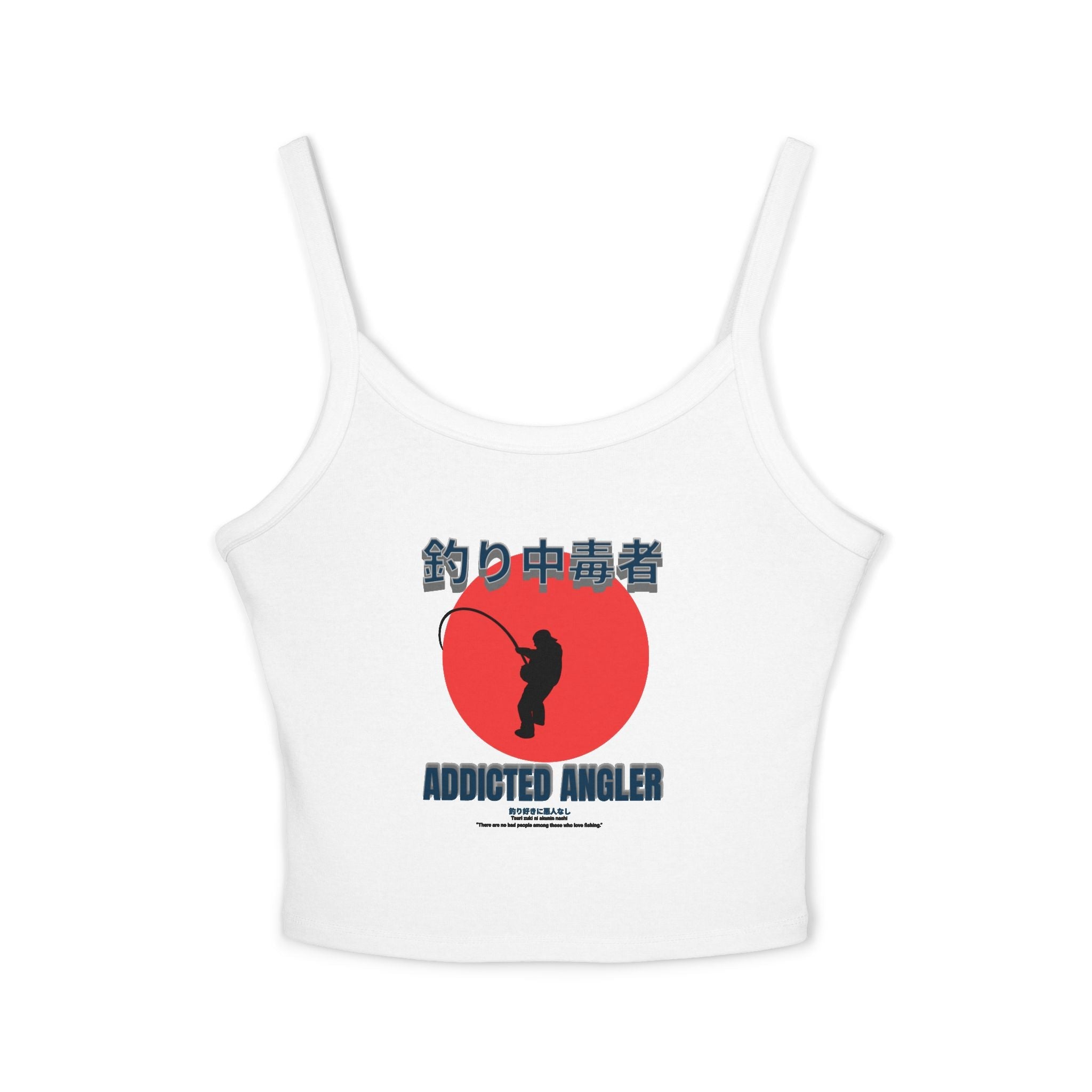 Addicted Angler Spaghetti Strap Tank Top - Perfect for Fishing Enthusiasts - Get Tight Gear