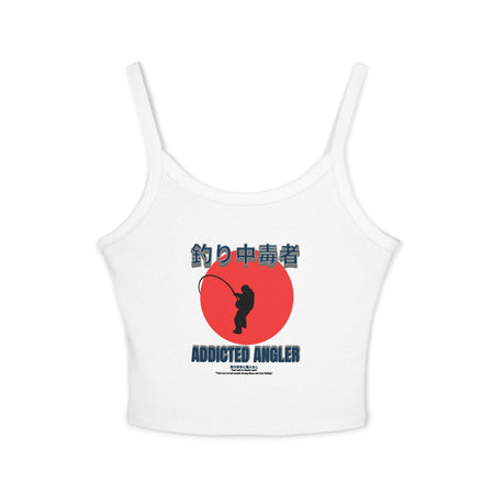 Addicted Angler Spaghetti Strap Tank Top - Perfect for Fishing Enthusiasts - Get Tight Gear