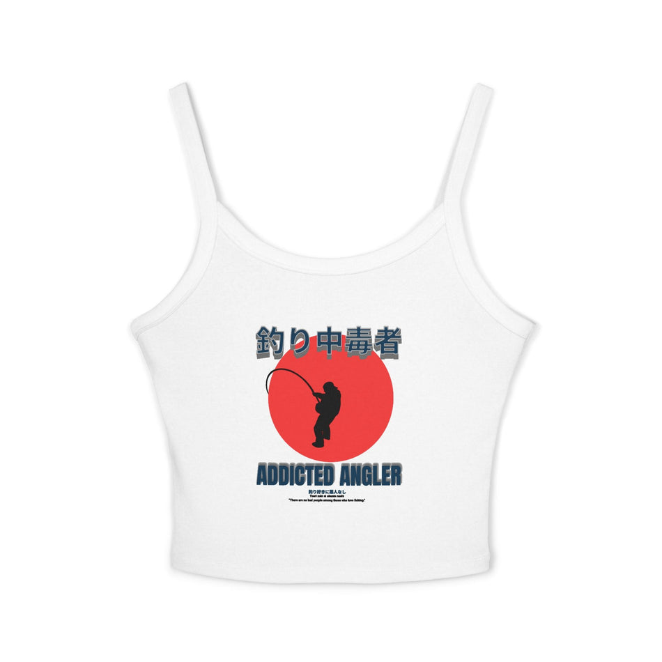 Addicted Angler Spaghetti Strap Tank Top - Perfect for Fishing Enthusiasts - Get Tight Gear