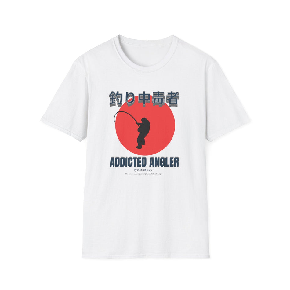 Addicted Angler Unisex Softstyle T-Shirt – Perfect Gift for Fishing Enthusiasts - Get Tight Gear