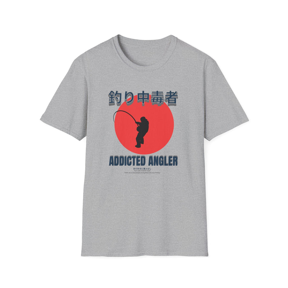 Addicted Angler Unisex Softstyle T-Shirt – Perfect Gift for Fishing Enthusiasts - Get Tight Gear
