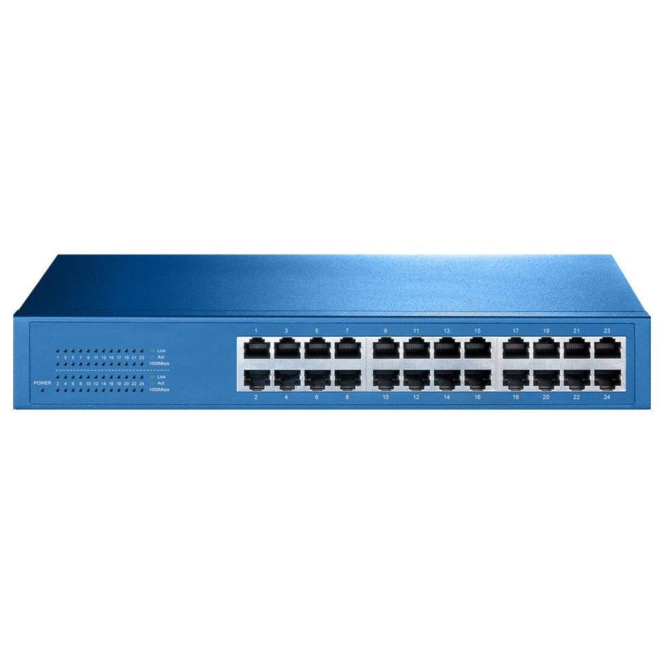 Aigean 24 - Port Network Switch - Desk or Rack Mountable - 100 - 240VAC - 50/60Hz - Get Tight Gear