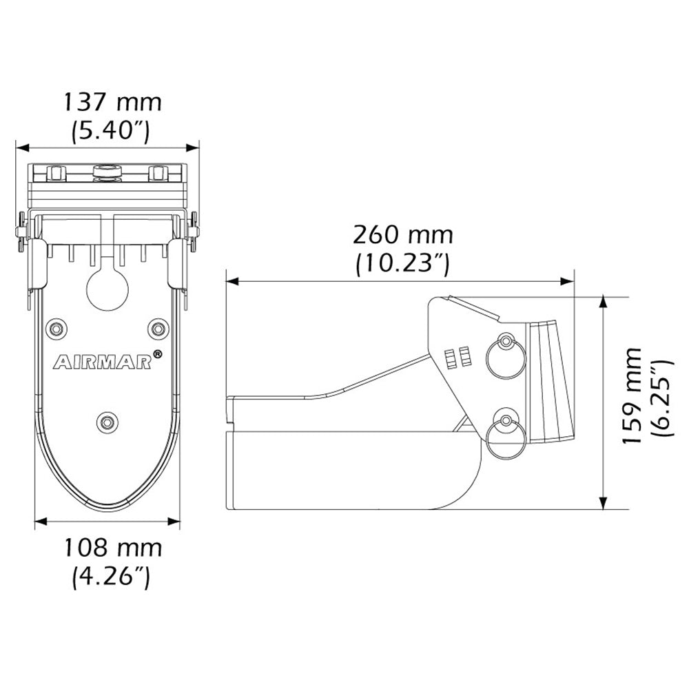 Airmar TM185C - HW High Frequency Wide Beam CHIRP Transom Mount 14 - Pin Transducer f/Humminbird - Get Tight Gear
