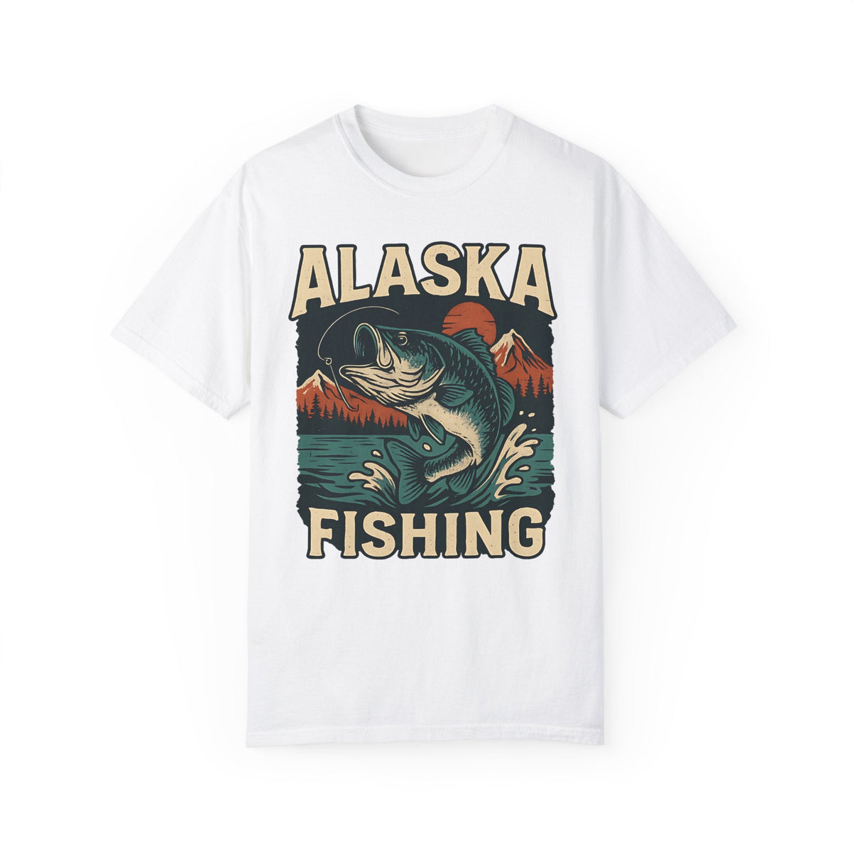 Alaska Fishing Unisex Garment - Dyed T-shirt - Adventure & Nature Lover Tee - Get Tight Gear