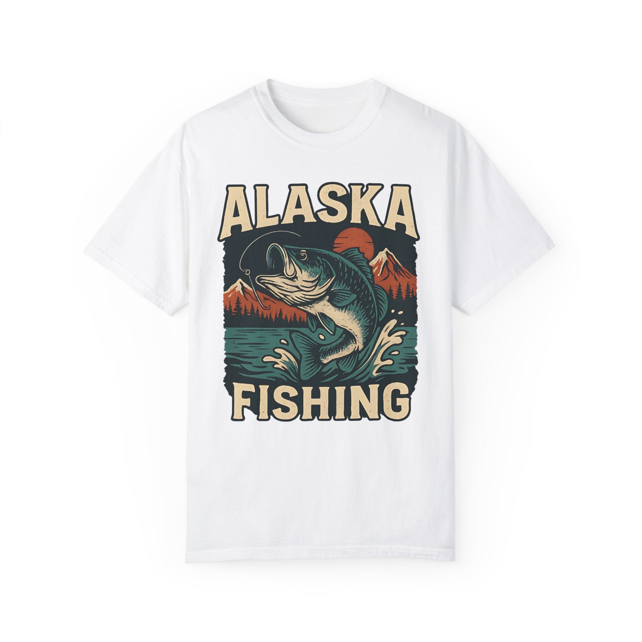 Alaska Fishing Unisex Garment - Dyed T-shirt - Adventure & Nature Lover Tee - Get Tight Gear