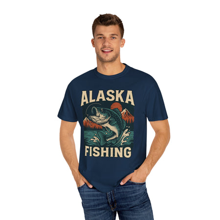 Alaska Fishing Unisex Garment - Dyed T-shirt - Adventure & Nature Lover Tee - Get Tight Gear