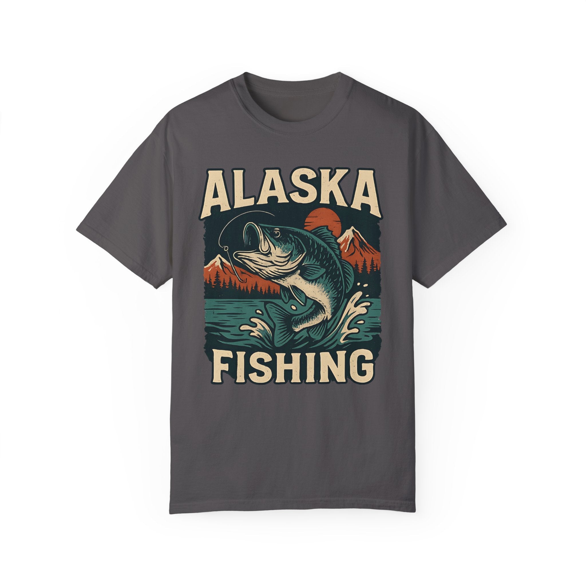Alaska Fishing Unisex Garment - Dyed T-shirt - Adventure & Nature Lover Tee - Get Tight Gear