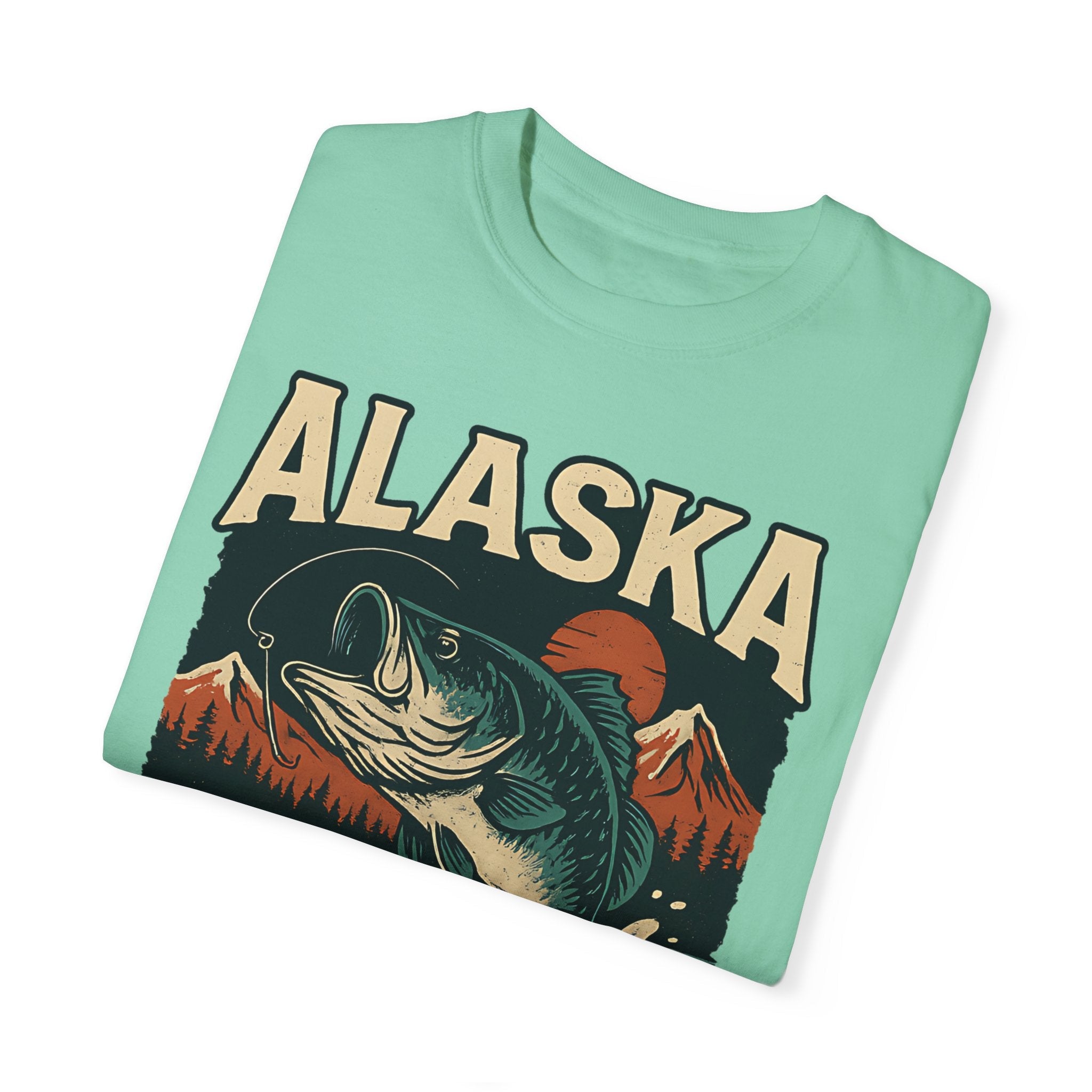 Alaska Fishing Unisex Garment - Dyed T-shirt - Adventure & Nature Lover Tee - Get Tight Gear