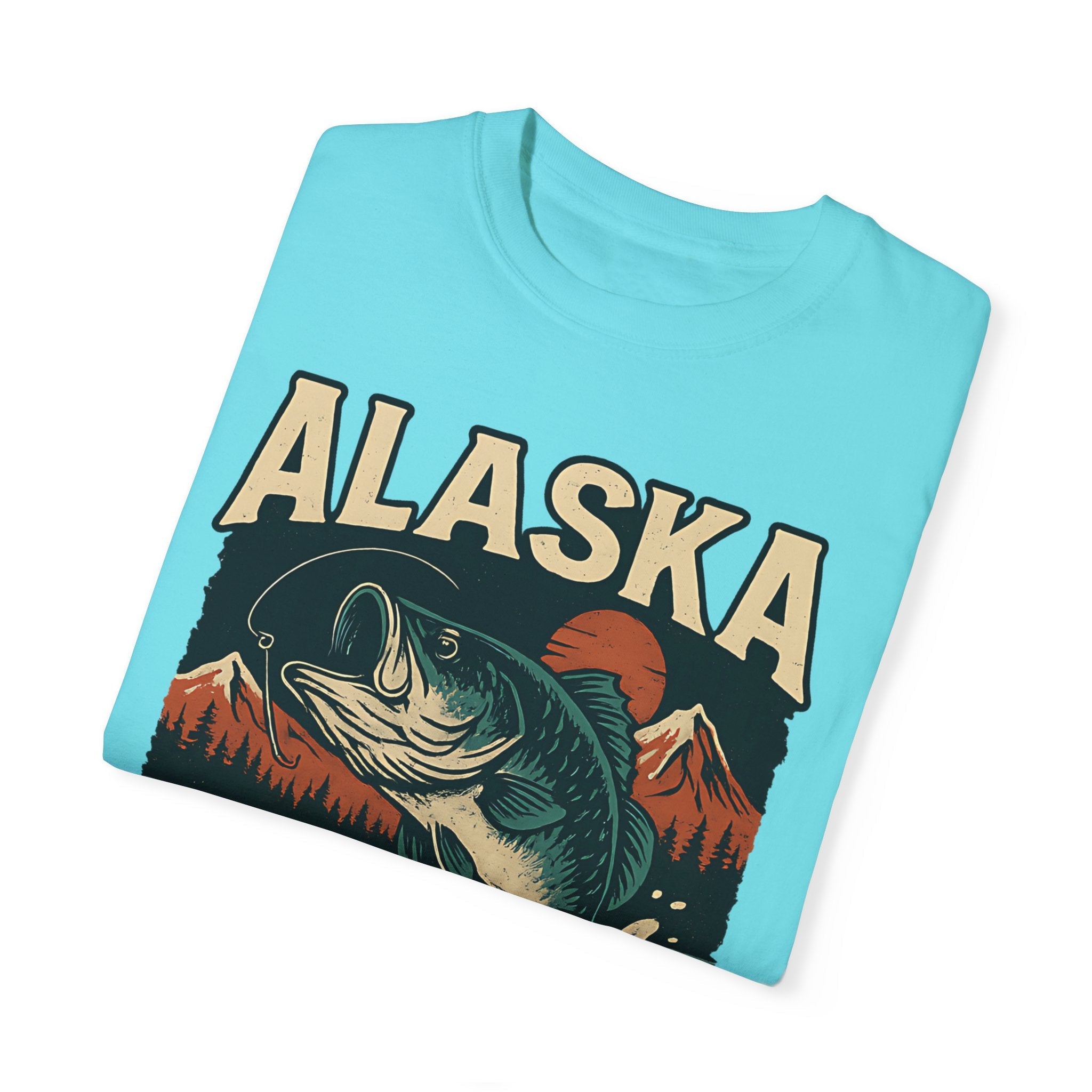 Alaska Fishing Unisex Garment - Dyed T-shirt - Adventure & Nature Lover Tee - Get Tight Gear