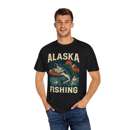 Alaska Fishing Unisex Garment - Dyed T-shirt - Adventure & Nature Lover Tee - Get Tight Gear