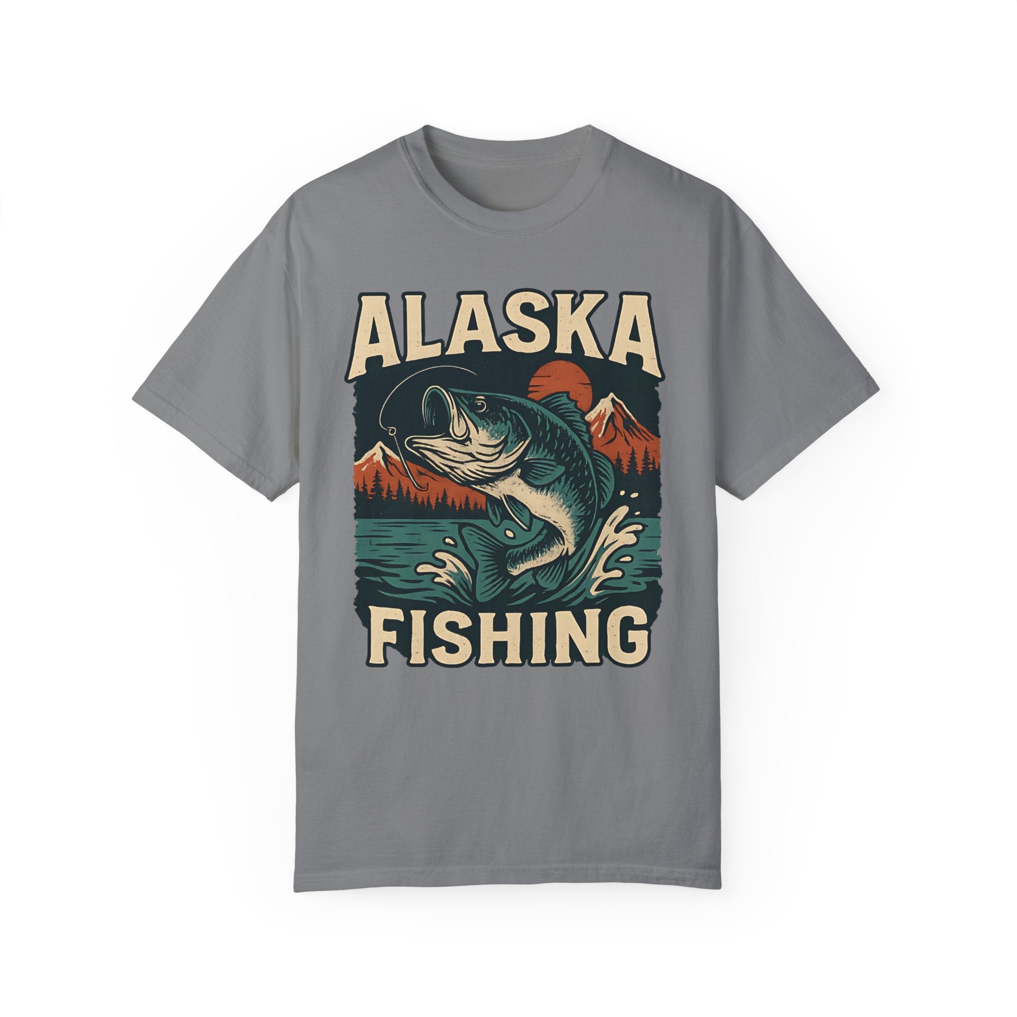 Alaska Fishing Unisex Garment - Dyed T-shirt - Adventure & Nature Lover Tee - Get Tight Gear