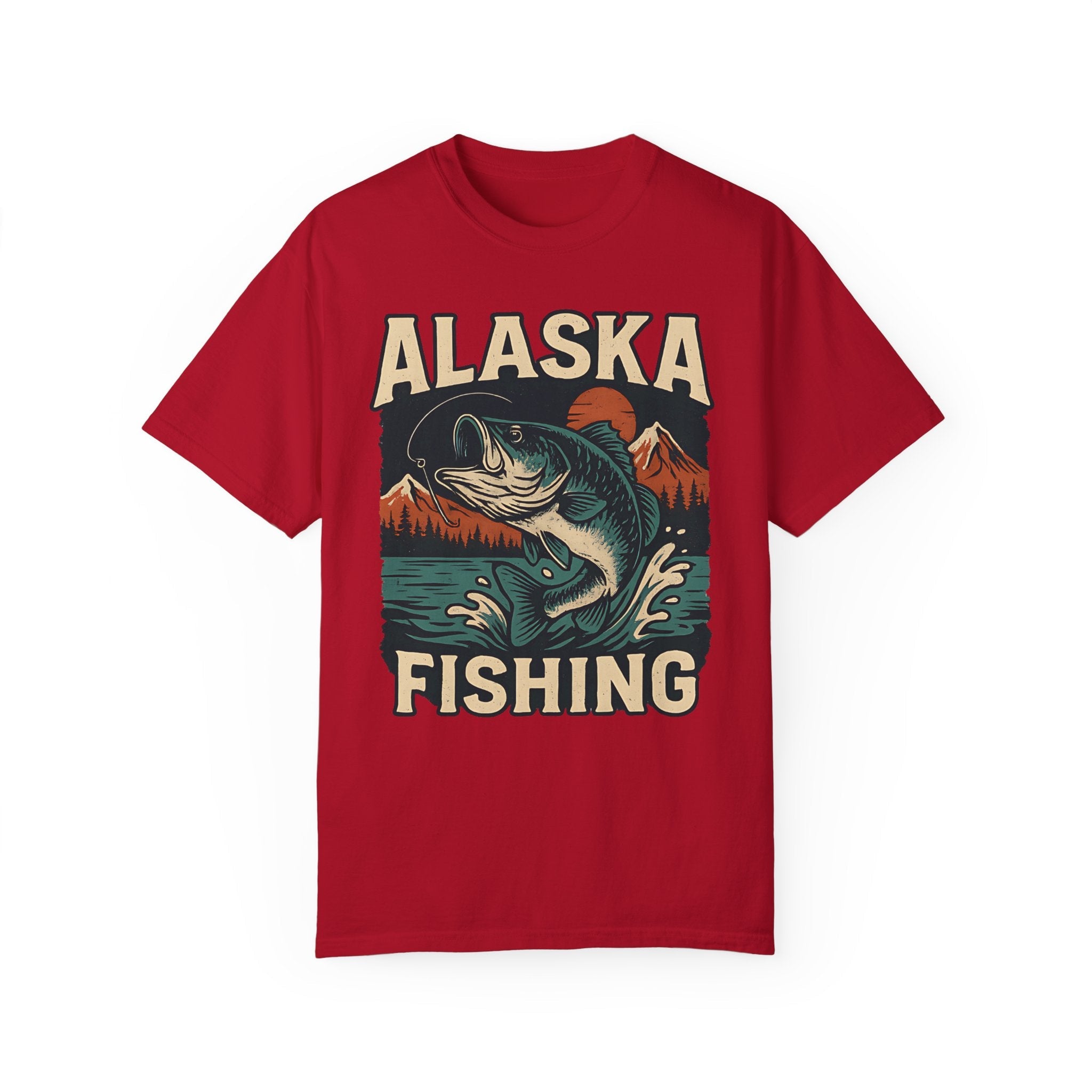 Alaska Fishing Unisex Garment - Dyed T-shirt - Adventure & Nature Lover Tee - Get Tight Gear