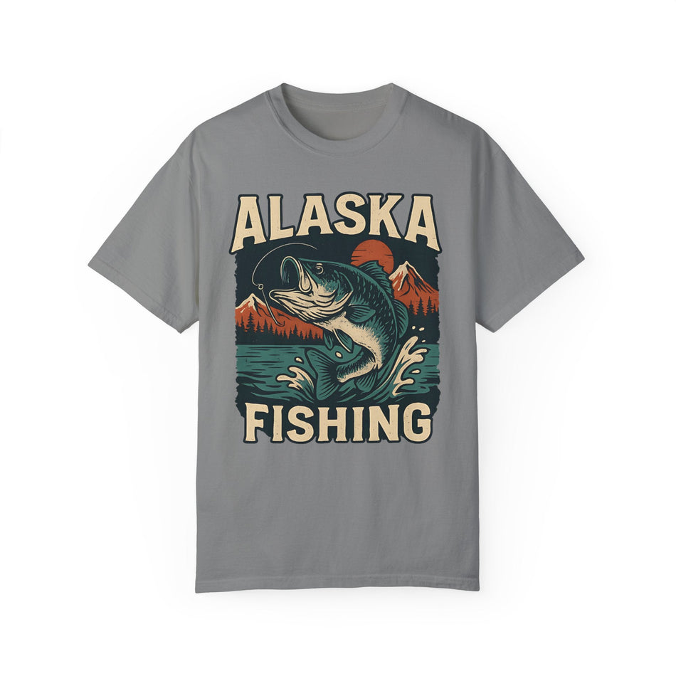 Alaska Fishing Unisex Garment - Dyed T-shirt - Adventure & Nature Lover Tee - Get Tight Gear