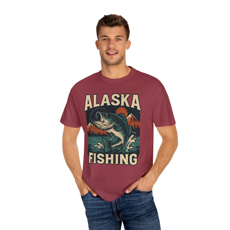 Alaska Fishing Unisex Garment - Dyed T-shirt - Adventure & Nature Lover Tee - Get Tight Gear
