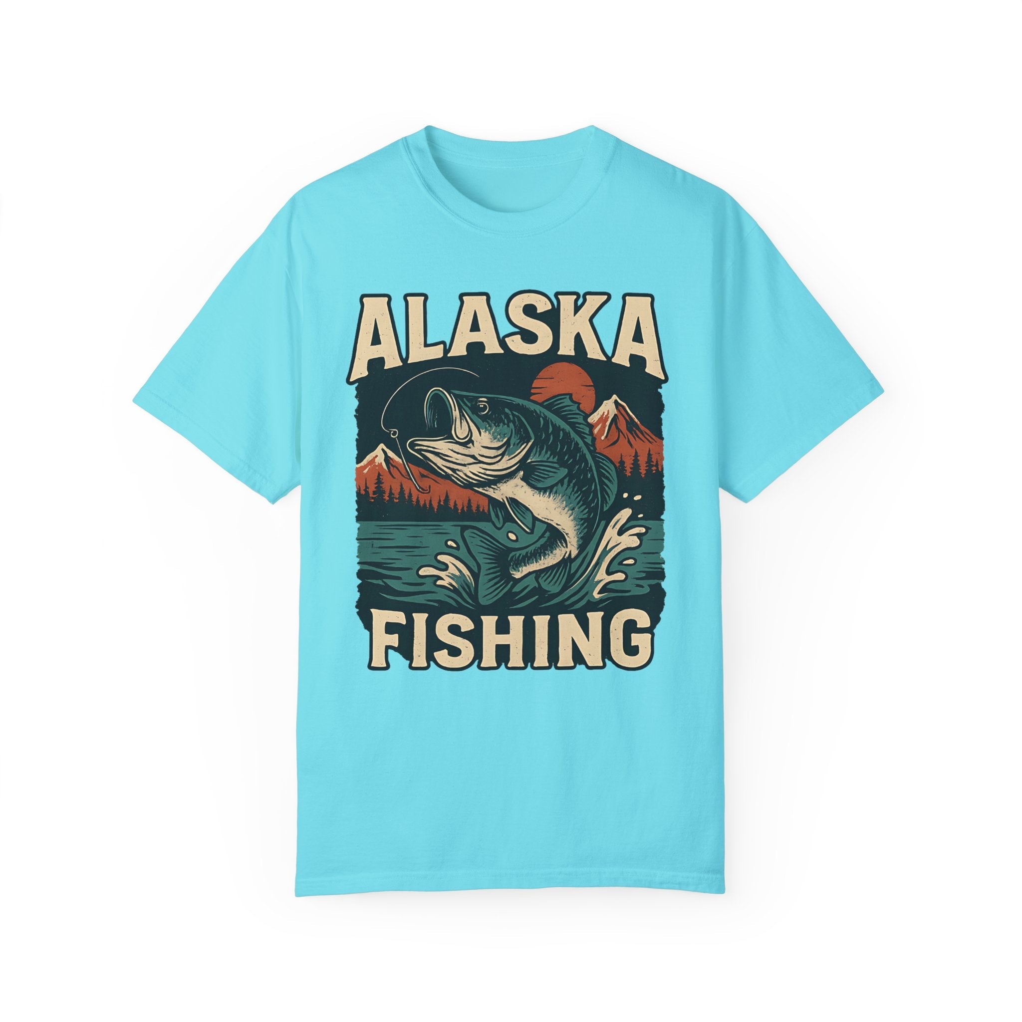 Alaska Fishing Unisex Garment - Dyed T-shirt - Adventure & Nature Lover Tee - Get Tight Gear