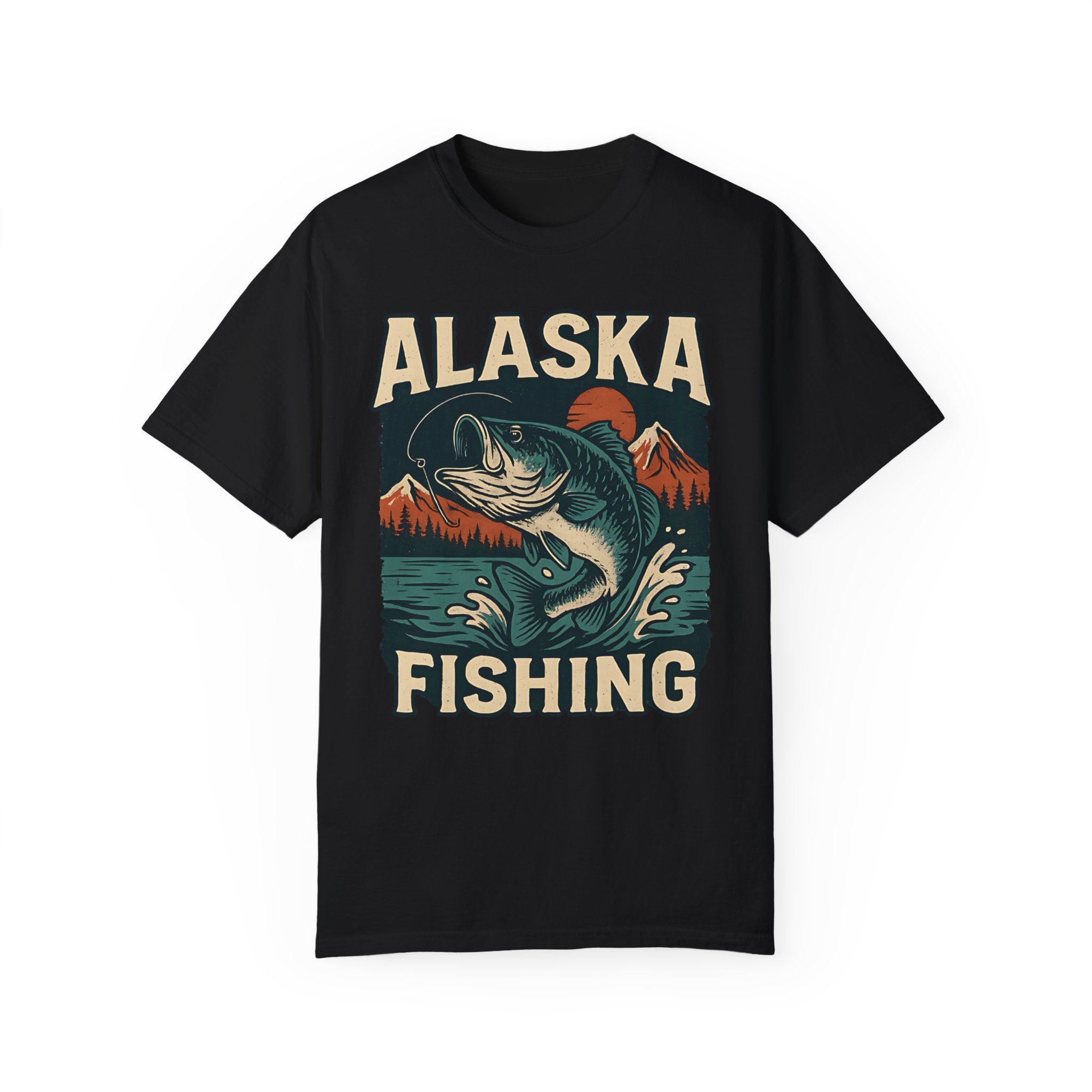 Alaska Fishing Unisex Garment - Dyed T-shirt - Adventure & Nature Lover Tee - Get Tight Gear