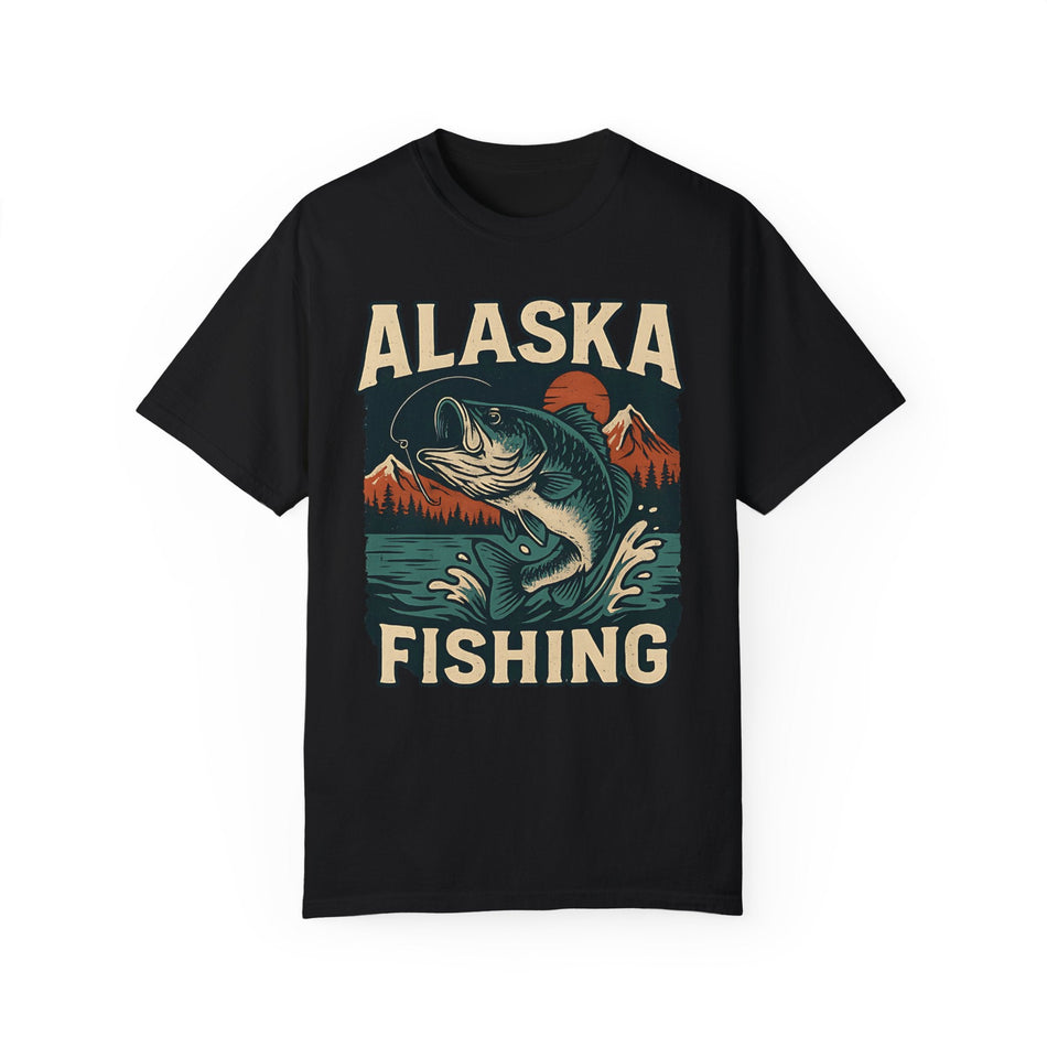 Alaska Fishing Unisex Garment - Dyed T-shirt - Adventure & Nature Lover Tee - Get Tight Gear