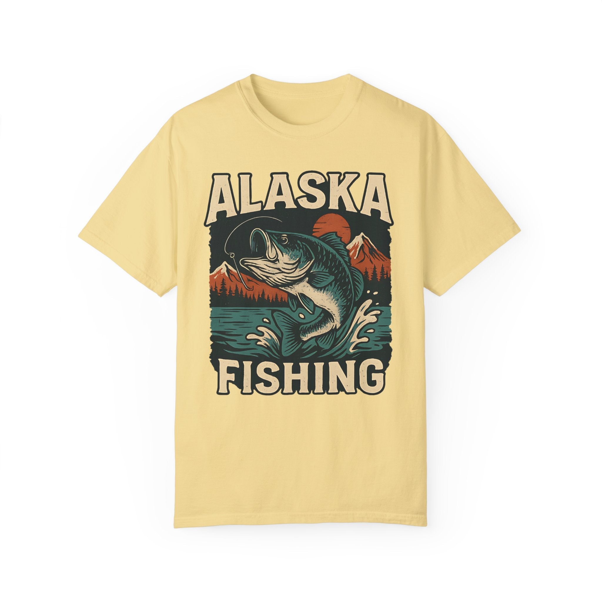 Alaska Fishing Unisex Garment - Dyed T-shirt - Adventure & Nature Lover Tee - Get Tight Gear