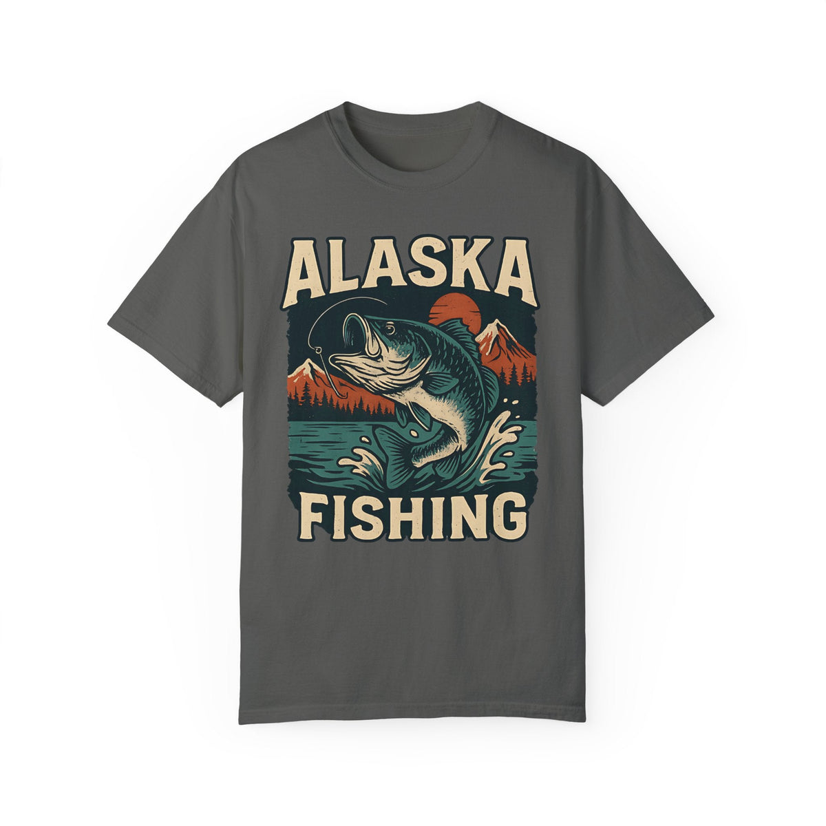 Alaska Fishing Unisex Garment - Dyed T-shirt - Adventure & Nature Lover Tee - Get Tight Gear