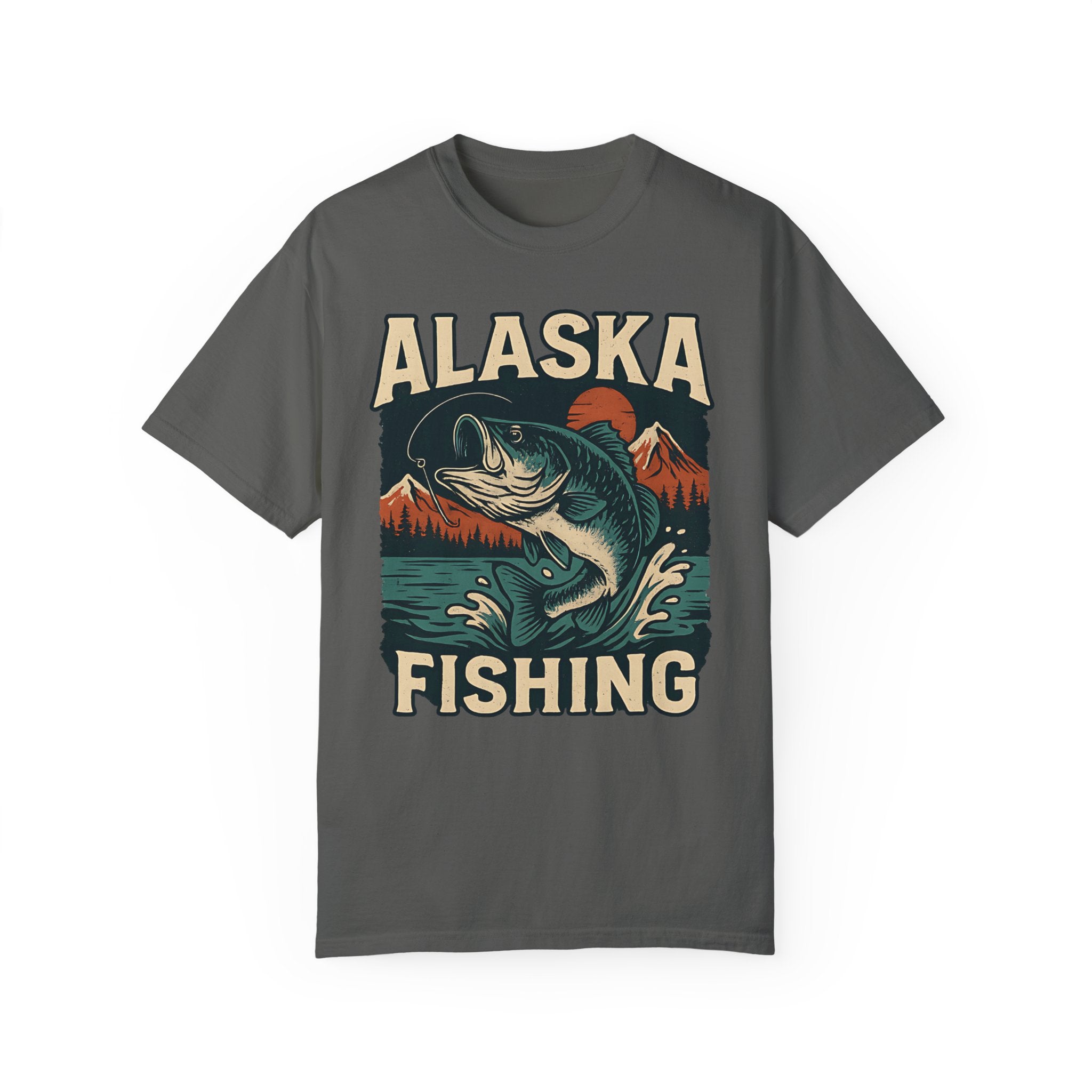 Alaska Fishing Unisex Garment - Dyed T-shirt - Adventure & Nature Lover Tee - Get Tight Gear