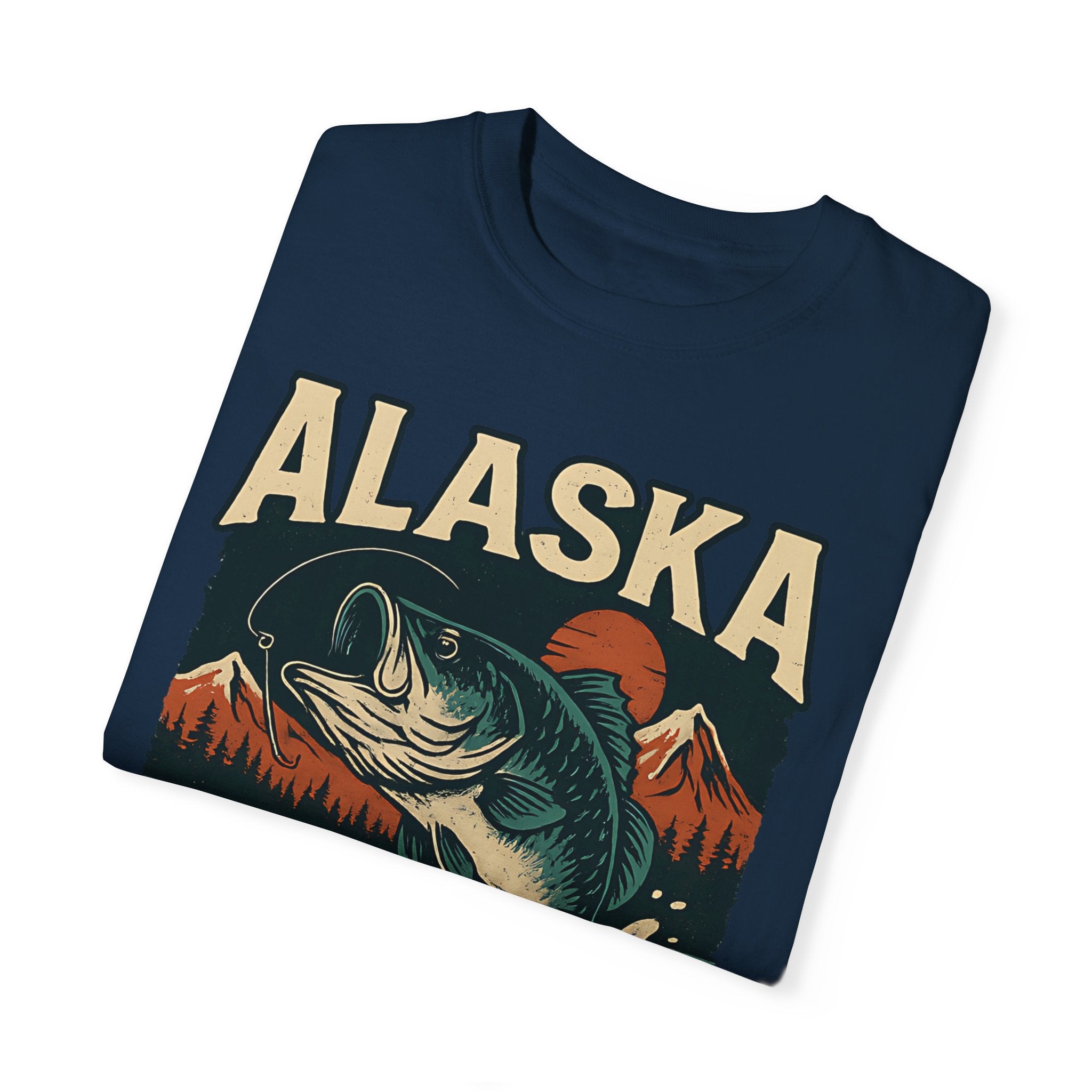 Alaska Fishing Unisex Garment - Dyed T-shirt - Adventure & Nature Lover Tee - Get Tight Gear